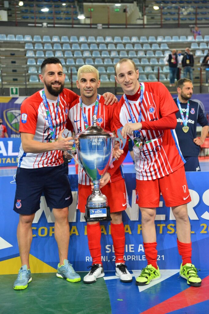 borruto cuzzolino taborda campeones con el pesaro copa italia futsal